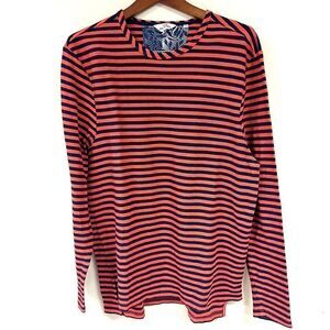 Ben Sherman orange and blue striped waffle weave shirt 2XL